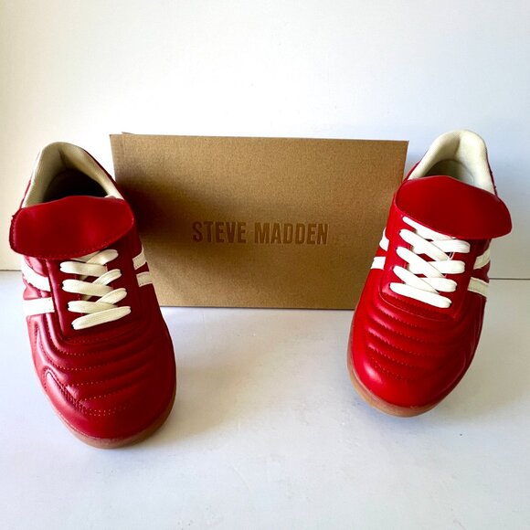 NEW Steve Madden Madrid Red Sneakers, Madrid, Size 8.5 - Picture 14 of 14